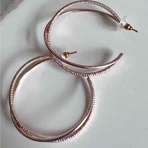 Rose gold hoop earrings